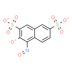 ChemSpider 2D Image | 4-Nitroso-3-oxido-2,7-naphthalenedisulfonate | C10H4NO8S2