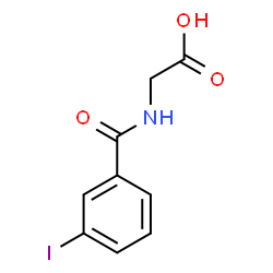 ChemSpider 2D Image | N-(3-Iodobenzoyl)glycine | C9H8INO3