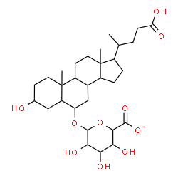 ChemSpider 2D Image | 3,24-Dihydroxy-24-oxocholan-6-yl hexopyranosiduronate | C30H47O10
