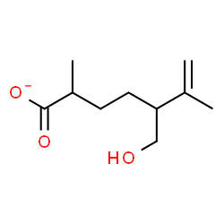 ChemSpider 2D Image | 5-(Hydroxymethyl)-2,6-dimethyl-6-heptenoate | C10H17O3