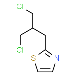 ChemSpider 2D Image | 2-[3-Chloro-2-(chloromethyl)propyl]-1,3-thiazole | C7H9Cl2NS