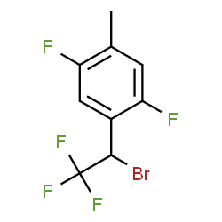 ChemSpider 2D Image | 1-(1-Bromo-2,2,2-trifluoroethyl)-2,5-difluoro-4-methylbenzene | C9H6BrF5