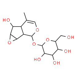 ChemSpider 2D Image | 6-Hydroxy-5-methyl-1a,1b,2,5a,6,6a-hexahydrooxireno[4,5]cyclopenta[1,2-c]pyran-2-yl hexopyranoside | C15H22O9