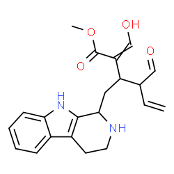 ChemSpider 2D Image | Methyl 4-formyl-2-(hydroxymethylene)-3-(2,3,4,9-tetrahydro-1H-beta-carbolin-1-ylmethyl)-5-hexenoate | C21H24N2O4