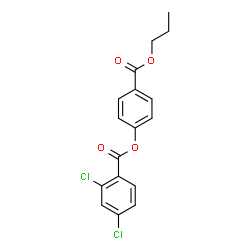 ChemSpider 2D Image | 4-(Propoxycarbonyl)phenyl 2,4-dichlorobenzoate | C17H14Cl2O4