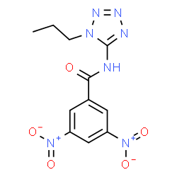 ChemSpider 2D Image | 3,5-Dinitro-N-(1-propyl-1H-tetrazol-5-yl)benzamide | C11H11N7O5
