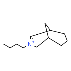 ChemSpider 2D Image | 3-Butyl-3-azoniabicyclo[3.3.1]non-2-ene | C12H22N