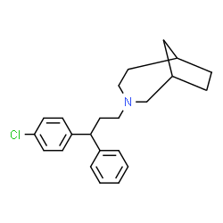 ChemSpider 2D Image | 3-[3-(4-Chlorophenyl)-3-phenylpropyl]-3-azabicyclo[4.2.1]nonane | C23H28ClN