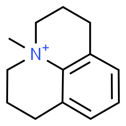 ChemSpider 2D Image | 4-Methyl-2,3,6,7-tetrahydro-1H,5H-pyrido[3,2,1-ij]quinolinium | C13H18N
