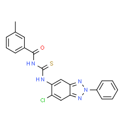 ChemSpider 2D Image | N-[(6-Chloro-2-phenyl-2H-benzotriazol-5-yl)carbamothioyl]-3-methylbenzamide | C21H16ClN5OS