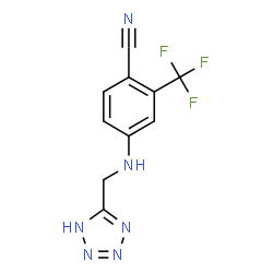 ChemSpider 2D Image | 4-[(1H-Tetrazol-5-ylmethyl)amino]-2-(trifluoromethyl)benzonitrile | C10H7F3N6