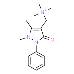 ChemSpider 2D Image | (1,5-Dimethyl-3-oxo-2-phenyl-2,3-dihydro-1H-pyrazol-4-yl)-N,N,N-trimethylmethanaminium | C15H22N3O