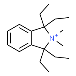 ChemSpider 2D Image | 1,1,3,3-Tetraethyl-2,2-dimethyl-2,3-dihydro-1H-isoindolium | C18H30N