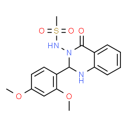ChemSpider 2D Image | N-[2-(2,4-Dimethoxyphenyl)-4-oxo-1,4-dihydro-3(2H)-quinazolinyl]methanesulfonamide | C17H19N3O5S