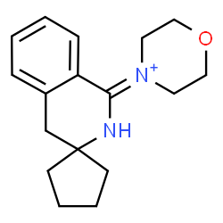 ChemSpider 2D Image | 4-(2'H-Spiro[cyclopentane-1,3'-isoquinolin]-1'(4'H)-ylidene)morpholin-4-ium | C17H23N2O