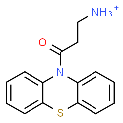 ChemSpider 2D Image | 3-Oxo-3-(10H-phenothiazin-10-yl)-1-propanaminium | C15H15N2OS