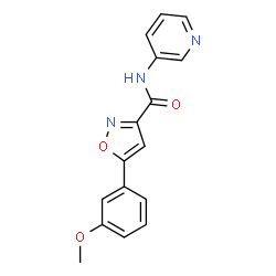 ChemSpider 2D Image | 5-(3-Methoxyphenyl)-N-(3-pyridinyl)-1,2-oxazole-3-carboxamide | C16H13N3O3