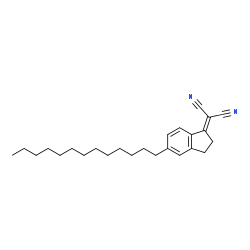 ChemSpider 2D Image | (5-Tridecyl-2,3-dihydro-1H-inden-1-ylidene)malononitrile | C25H34N2