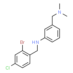 ChemSpider 2D Image | N-(2-Bromo-4-chlorobenzyl)-3-[(dimethylamino)methyl]aniline | C16H18BrClN2