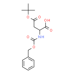 ChemSpider 2D Image | 2-{[(Benzyloxy)carbonyl]amino}-4-[(2-methyl-2-propanyl)oxy]-4-oxobutanoic acid | C16H21NO6