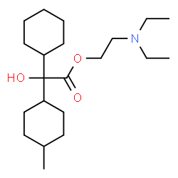 ChemSpider 2D Image | 2-(Diethylamino)ethyl cyclohexyl(hydroxy)(4-methylcyclohexyl)acetate | C21H39NO3