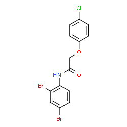 ChemSpider 2D Image | 2-(4-Chlorophenoxy)-N-(2,4-dibromophenyl)acetamide | C14H10Br2ClNO2