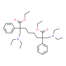 ChemSpider 2D Image | Diethyl 2,7-bis[(diethylamino)methyl]-2,7-diphenyloctanedioate | C34H52N2O4