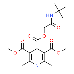 ChemSpider 2D Image | 3,5-Dimethyl 4-{2-[(2-methyl-2-propanyl)amino]-2-oxoethyl} 2,6-dimethyl-1,4-dihydro-3,4,5-pyridinetricarboxylate | C18H26N2O7