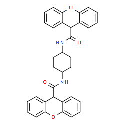 ChemSpider 2D Image | N,N'-1,4-Cyclohexanediylbis(9H-xanthene-9-carboxamide) | C34H30N2O4