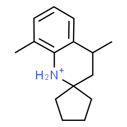 ChemSpider 2D Image | 4',8'-Dimethyl-3',4'-dihydro-1'H-spiro[cyclopentane-1,2'-quinolinium] | C15H22N