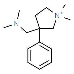 ChemSpider 2D Image | 3-[(Dimethylamino)methyl]-1,1-dimethyl-3-phenylpyrrolidinium | C15H25N2