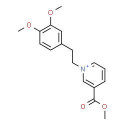 ChemSpider 2D Image | 1-[2-(3,4-Dimethoxyphenyl)ethyl]-3-(methoxycarbonyl)pyridinium | C17H20NO4