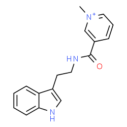 ChemSpider 2D Image | 3-{[2-(1H-Indol-3-yl)ethyl]carbamoyl}-1-methylpyridinium | C17H18N3O