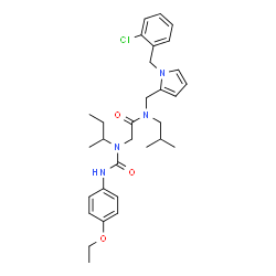 ChemSpider 2D Image | N~2~-sec-Butyl-N-{[1-(2-chlorobenzyl)-1H-pyrrol-2-yl]methyl}-N~2~-[(4-ethoxyphenyl)carbamoyl]-N-isobutylglycinamide | C31H41ClN4O3