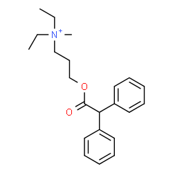 ChemSpider 2D Image | 3-(2,2-Diphenylacetoxy)-N,N-diethyl-N-methyl-1-propanaminium | C22H30NO2