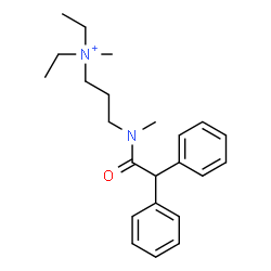 ChemSpider 2D Image | 3-[(Diphenylacetyl)(methyl)amino]-N,N-diethyl-N-methyl-1-propanaminium | C23H33N2O