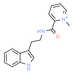 ChemSpider 2D Image | 2-{[2-(1H-Indol-3-yl)ethyl]carbamoyl}-1-methylpyridinium | C17H18N3O
