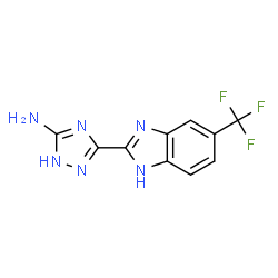 ChemSpider 2D Image | 3-[5-(Trifluoromethyl)-1H-benzimidazol-2-yl]-1H-1,2,4-triazol-5-amine | C10H7F3N6
