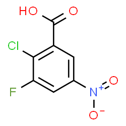 ChemSpider 2D Image | 2-Chloro-3-fluoro-5-nitrobenzoic acid | C7H3ClFNO4