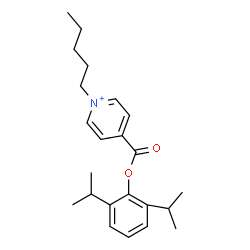 ChemSpider 2D Image | 4-[(2,6-Diisopropylphenoxy)carbonyl]-1-pentylpyridinium | C23H32NO2