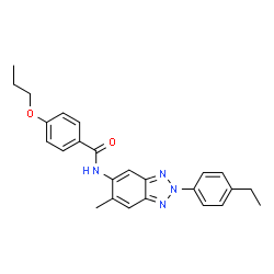 ChemSpider 2D Image | N-[2-(4-Ethylphenyl)-6-methyl-2H-benzotriazol-5-yl]-4-propoxybenzamide | C25H26N4O2
