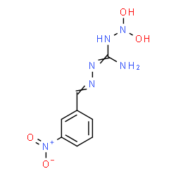 ChemSpider 2D Image | 2,2-Dihydroxy-N'-(3-nitrobenzylidene)hydrazinecarbohydrazonamide | C8H10N6O4