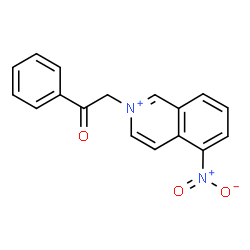 ChemSpider 2D Image | 5-Nitro-2-(2-oxo-2-phenylethyl)isoquinolinium | C17H13N2O3