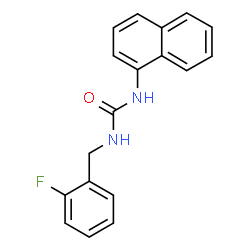 ChemSpider 2D Image | 1-(2-Fluorobenzyl)-3-(1-naphthyl)urea | C18H15FN2O