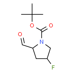 ChemSpider 2D Image | 2-Methyl-2-propanyl 4-fluoro-2-formyl-1-pyrrolidinecarboxylate | C10H16FNO3