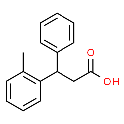 ChemSpider 2D Image | 3-(2-Methylphenyl)-3-phenylpropanoic acid | C16H16O2