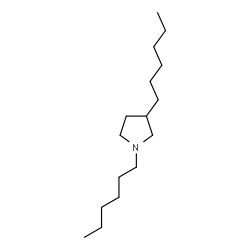 ChemSpider 2D Image | 1,3-Dihexylpyrrolidine | C16H33N