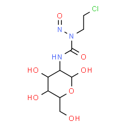 ChemSpider 2D Image | 2-{[(2-Chloroethyl)(nitroso)carbamoyl]amino}-2-deoxyhexopyranose | C9H16ClN3O7