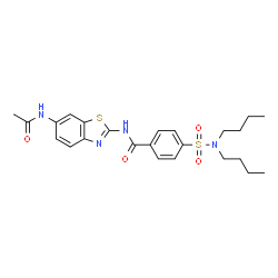 ChemSpider 2D Image | N-(6-Acetamido-1,3-benzothiazol-2-yl)-4-(dibutylsulfamoyl)benzamide | C24H30N4O4S2