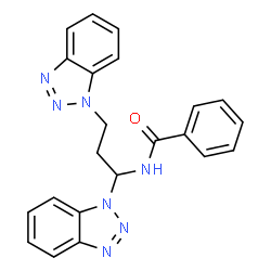 ChemSpider 2D Image | N-[1,3-Bis(1H-benzotriazol-1-yl)propyl]benzamide | C22H19N7O